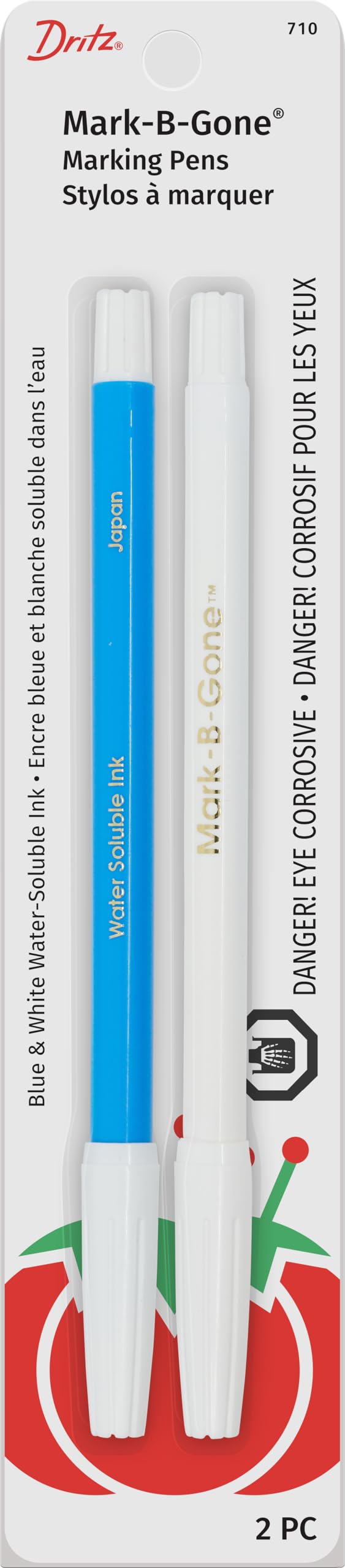Amazon.com: Dritz 710 Mark-B-Gone Marking Pen Combo Pack, Blue & White